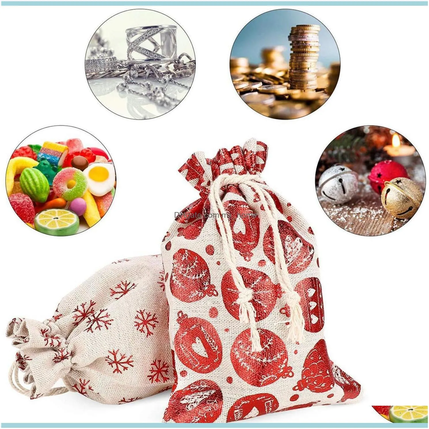 Christmas Candy Bag Advent Calendar Merry Christmas Decorations for Home Christmas Tree Ornaments Xmas Gift New Year 2021 201127