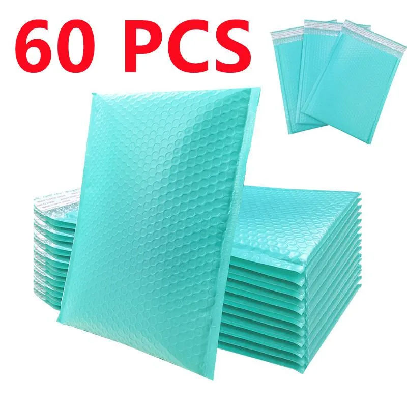 Sacos de armazenamento 60/30 pcs bolha malaquecedores Poli Poly mailer self vedação acolchoado envelopes presente preto / azul embalagem envelope para livro