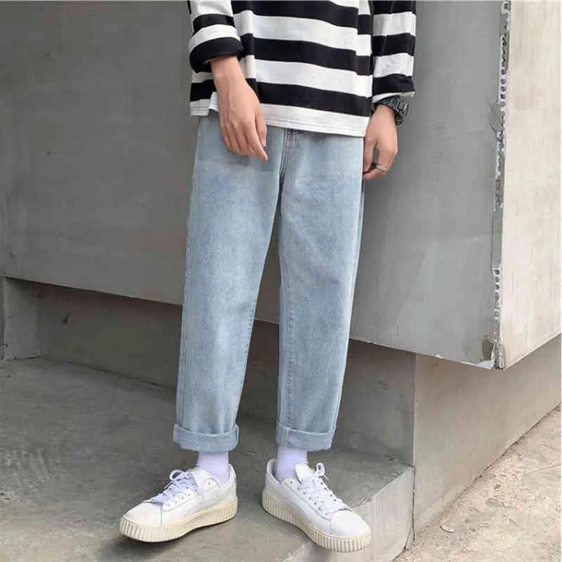 Wide Leg Jeans Fashion Brand Straight Tube Loose Casual Pants Mäns Slitage