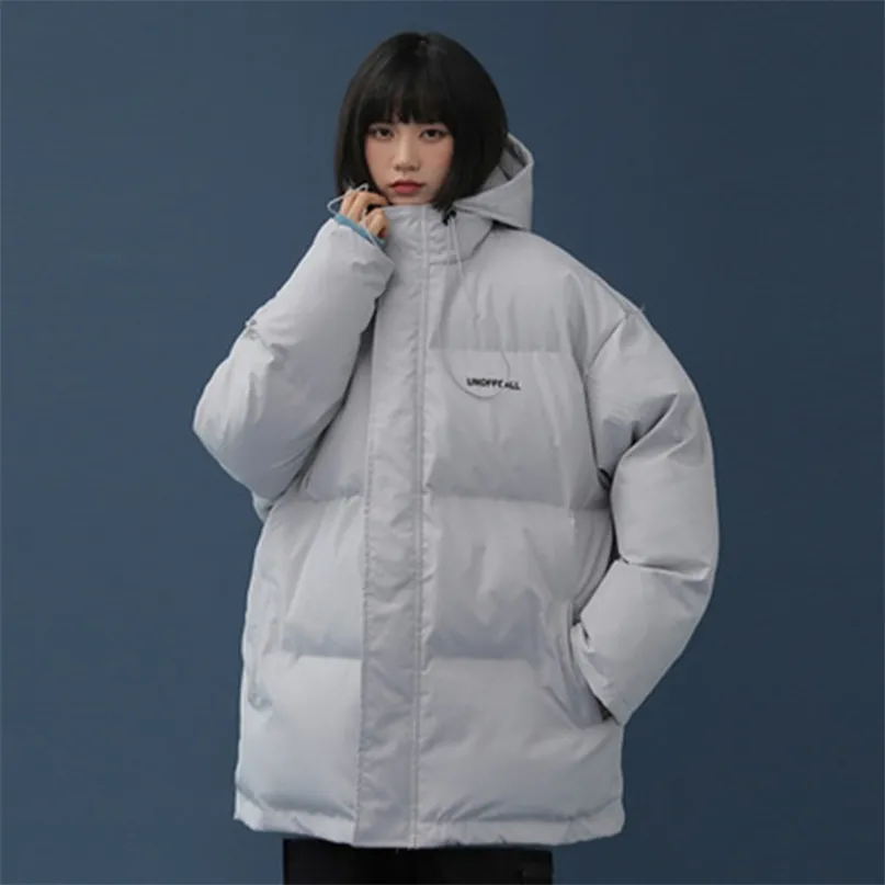 Kvinnors Winter Down Jacket harajuku Oversize Puffer Parkas Gothic Koreanska Quilted Coats för Women Za Jackor Kvinna 211216