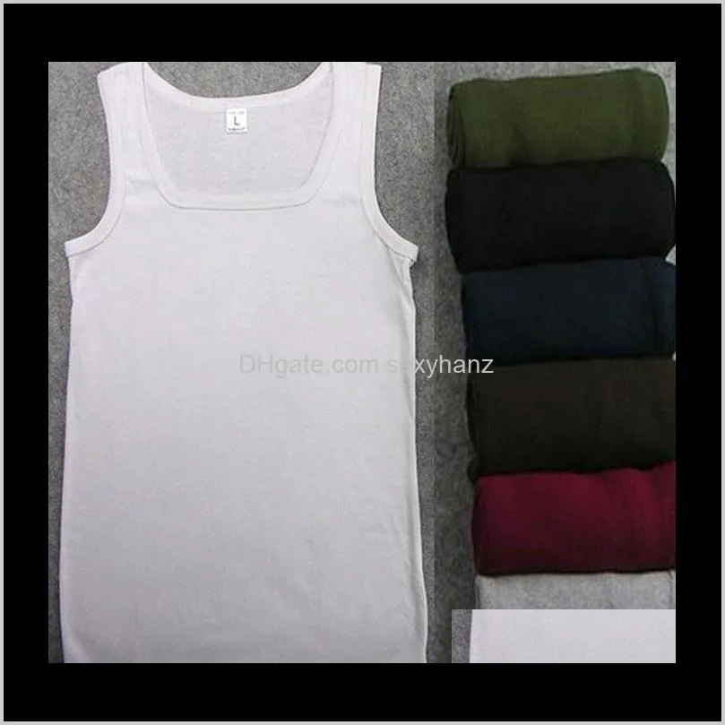 wholesale-hot men slim plain basic fit tank tops vest sleeveless sports gym t-shirt undershirt blouse shipping