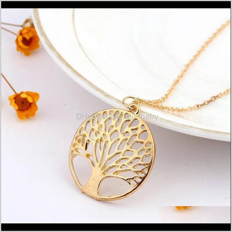 925 jewelry women jewelry silver color women necklaces & pendants necklaces the tree of life populares for girl gift