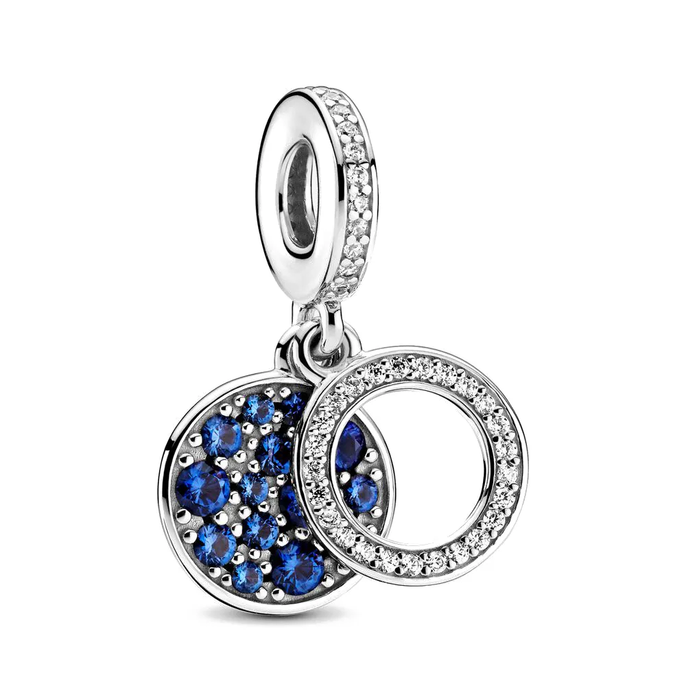 2023 nuovo argento sterling 925 blu brillante stella diavolo zirconia ciondolo perline adatto per la creazione di gioielli braccialetto Pandora