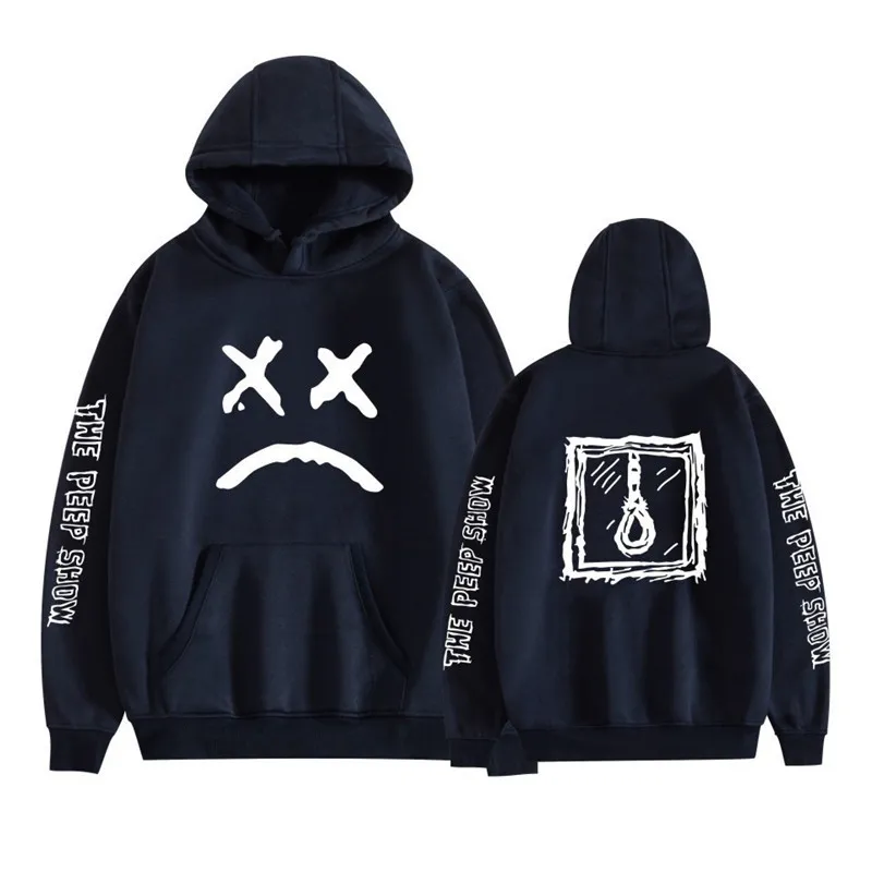 DHgate.com:Lil Peep Clothing: Mens Pullover Hoodie - The Peep Show Cotton  Fleece Sweatshirt, Black \u0026 White:Apparel