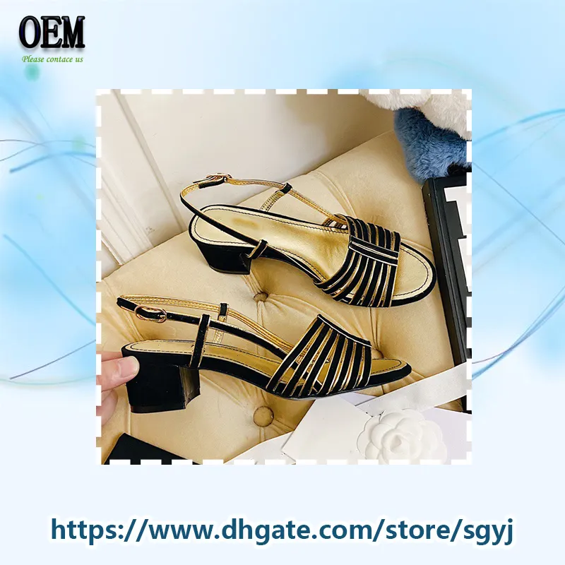 2021 Top quality luxury Designer style Patent Leather Low Heels shoe Women Unique Dress Wedding Sexy Shoes Jelly Sandals