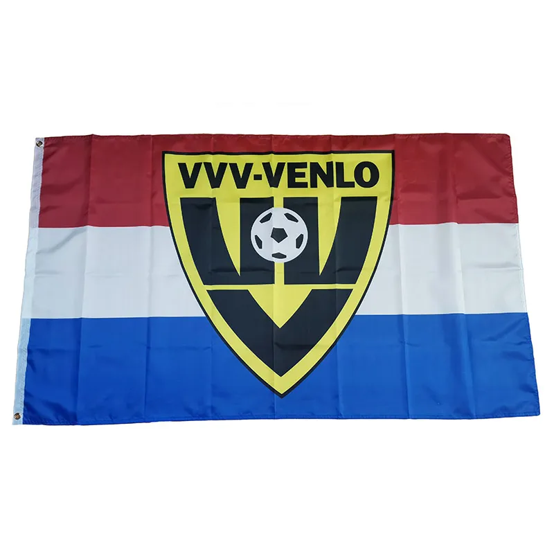 علم هولندا نادي كرة القدم VVV-Venlo 3 * 5ft (90 سنتيمتر * 150 سنتيمتر) بوليستر أعلام راية الديكور تحلق هدايا المنزل حديقة الاحتفال هدايا