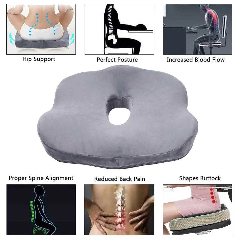 Butterfly Shape Coccyx Soft Memory Foam Autostoel Kussen Voor Office / Computer Chair and Rolstoel