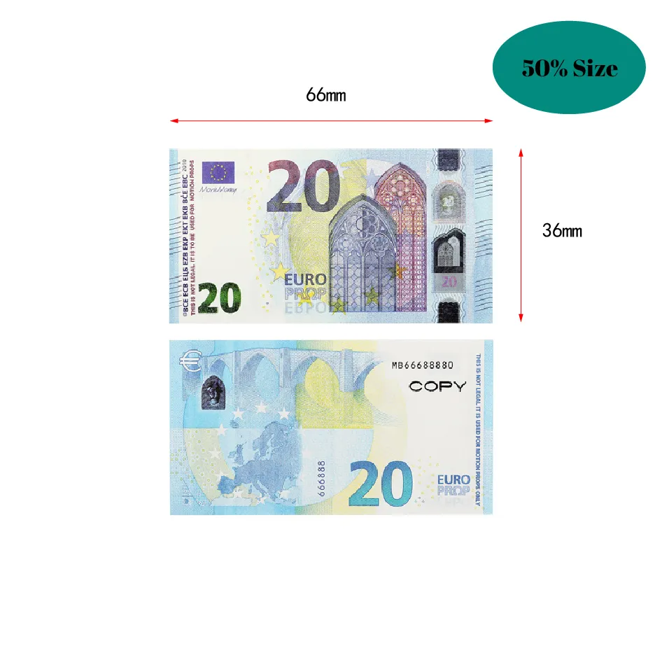 Commercio Allingrosso Prop Money Copy Toy Euro Party Realistic Fake UK  Banconote Paper Money Pretend Double Sided Da 6,48 €