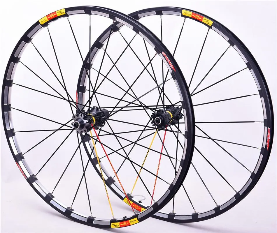 Ruote per bici MTB Crossride Disc Carbon Flower Hub Drum Mountain Seal Set di ruote Cuscinetto volvente, Sei Fori, 26 27.5 29