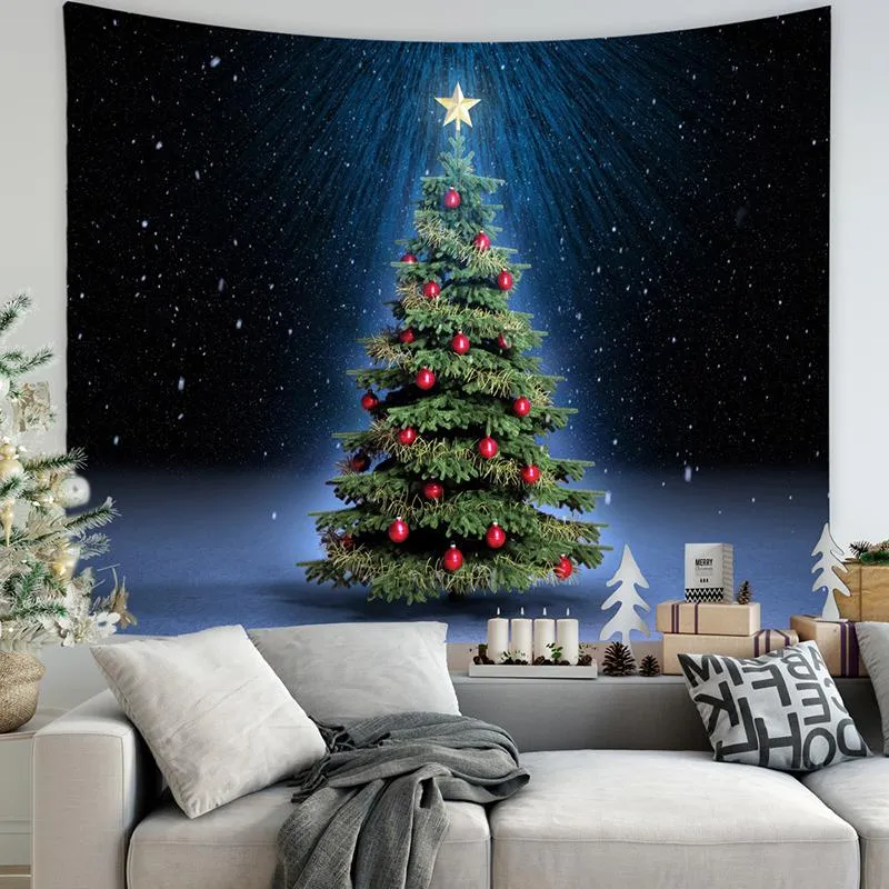 Goblenler Noel Goblen asılı polyester büyük boy elemanları duvar çıkartması temalı süsleme oda bar için