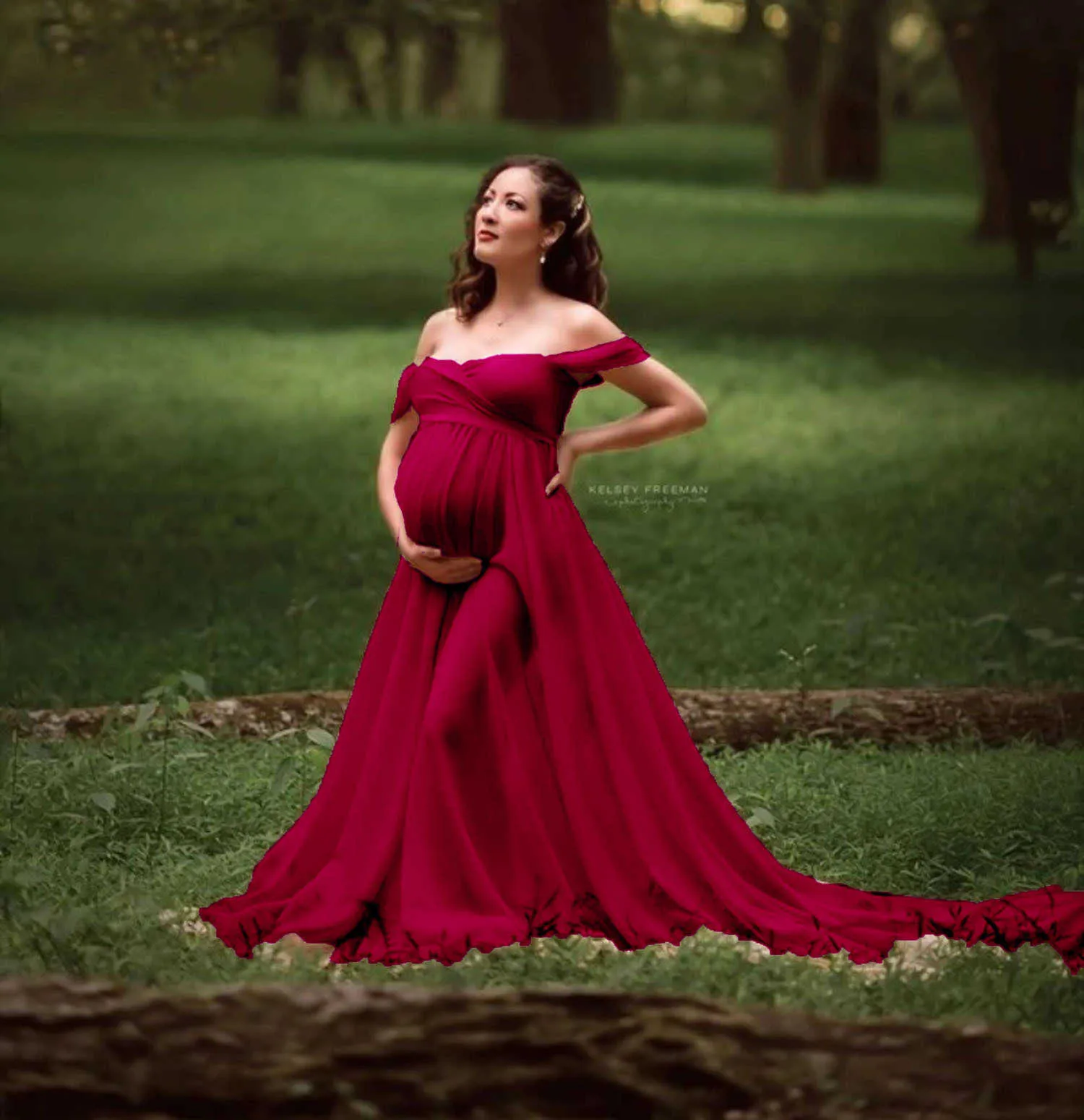 Maternity Photo Gown- off white