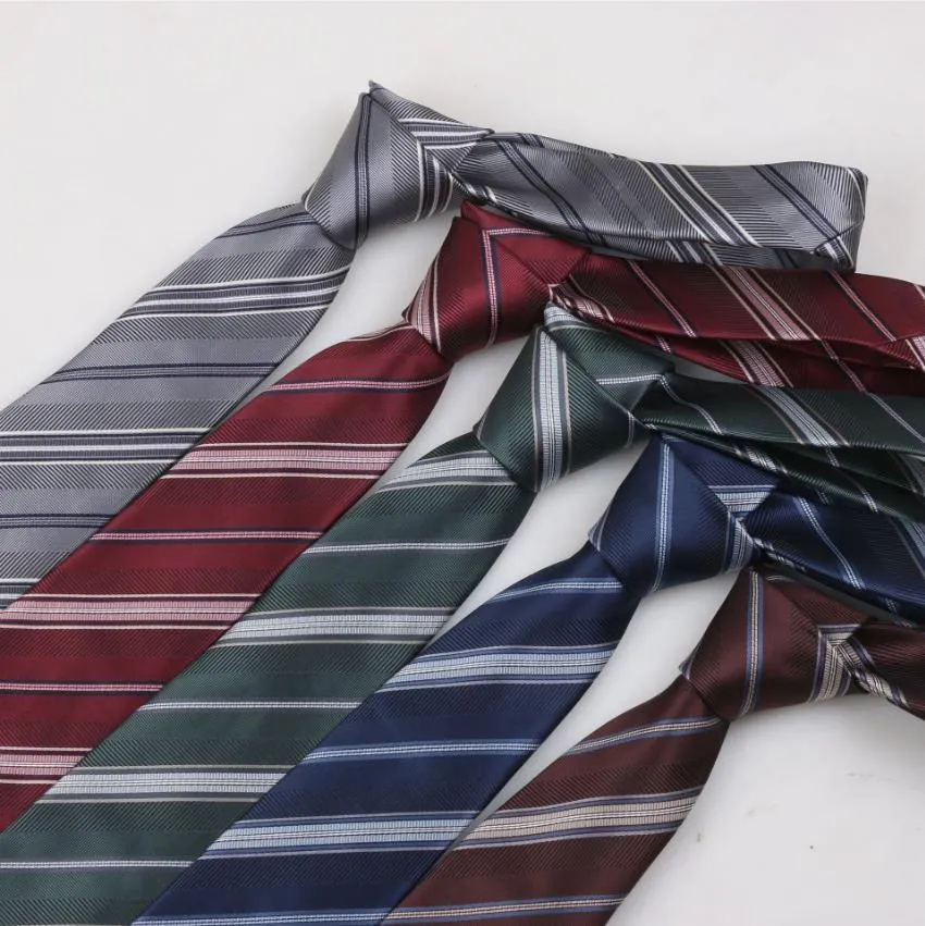 Bandes Cravates Style Scolaire Cravate Rayée Robe Maigre Joker Chemise Japonaise Étudiant Cravates Jacquard Cravate D'affaires ZYY1071