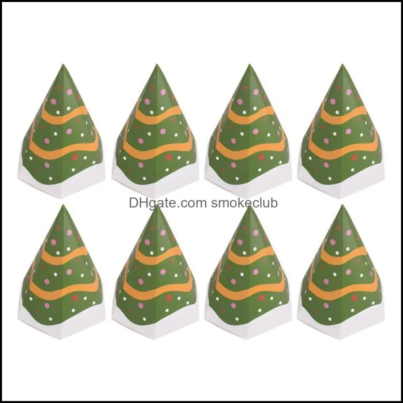 20pcs Christmas Eve Packaging Gift Box Candy Box Candy Container Christmas Party Supplies (Green)