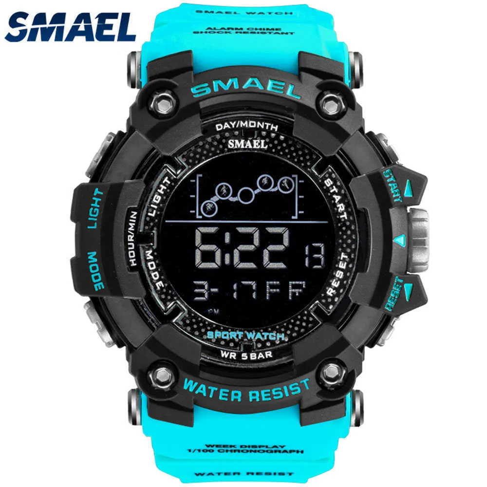 Smael Topmerk Luxe Mens Horloges Mode Casual Sports Quartz Horloge Mannen Waterdicht Military Digital Horloge Relogio Masculino G1022