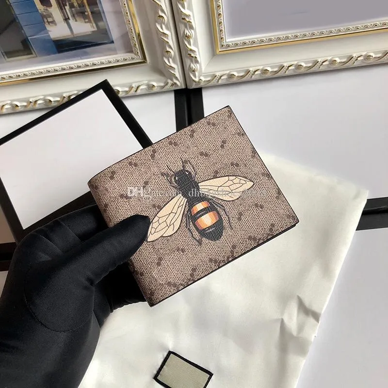Designer Unisex Leather Bee Wallet With PVC Coating And Box