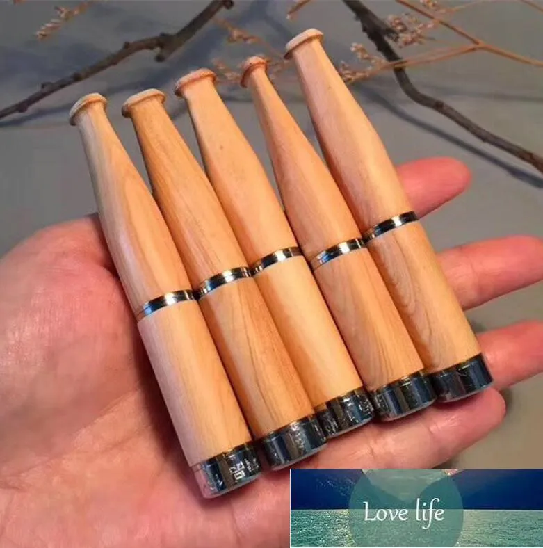 10 Styles Natural Wooden Smoke Pipe Wood Change Core Double Filter Cigarette Holder Washable Cigarette Pipe dff1797