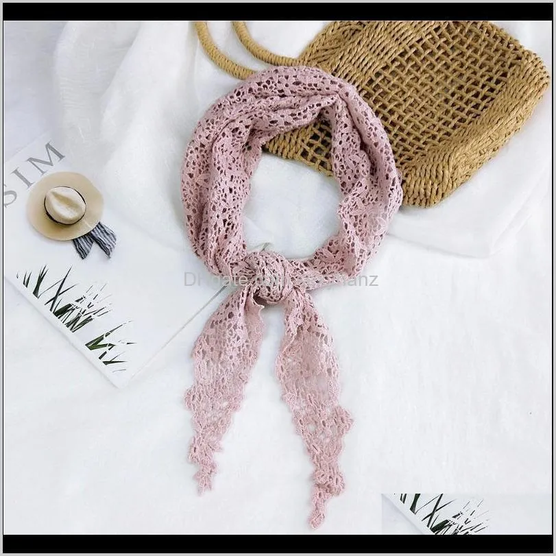 women lace sheer floral knit veil scarf hollow out crochet shawl wraps tassels scarves party evening neckerchief a014