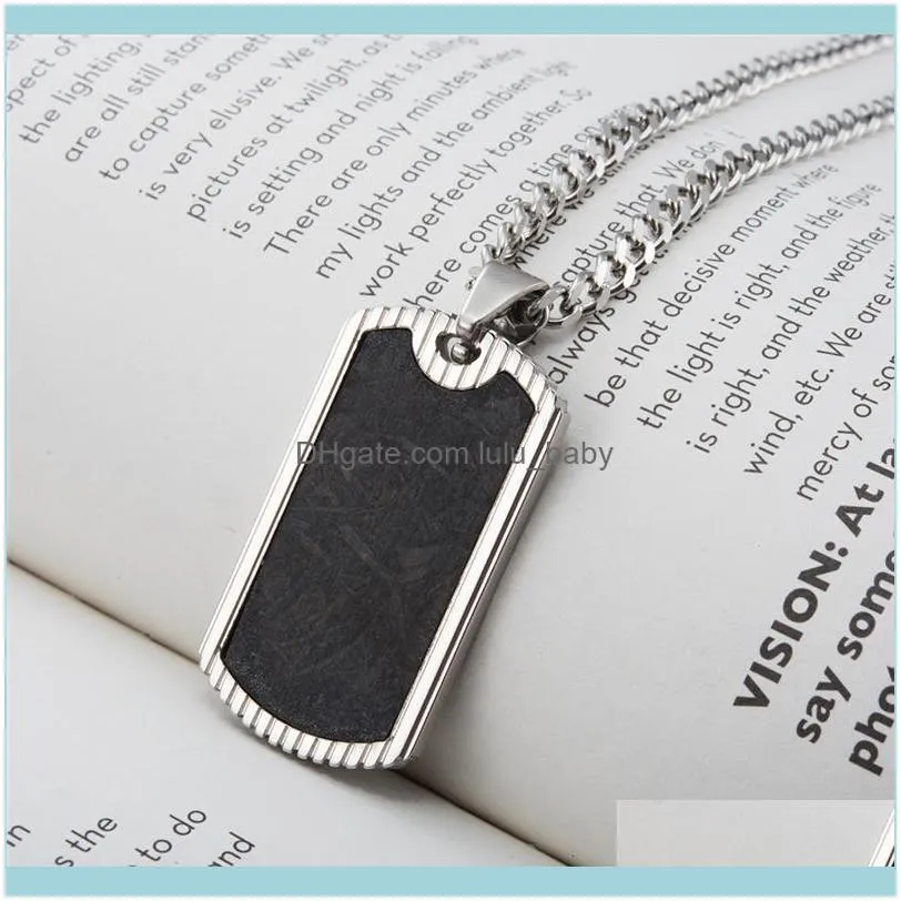 Pendant Necklaces Bohemian 60cm Stainless Steel Chain For Women Fashion Black Color Carbon Fiber Pendants 2021 Trendy Jewelry Gift