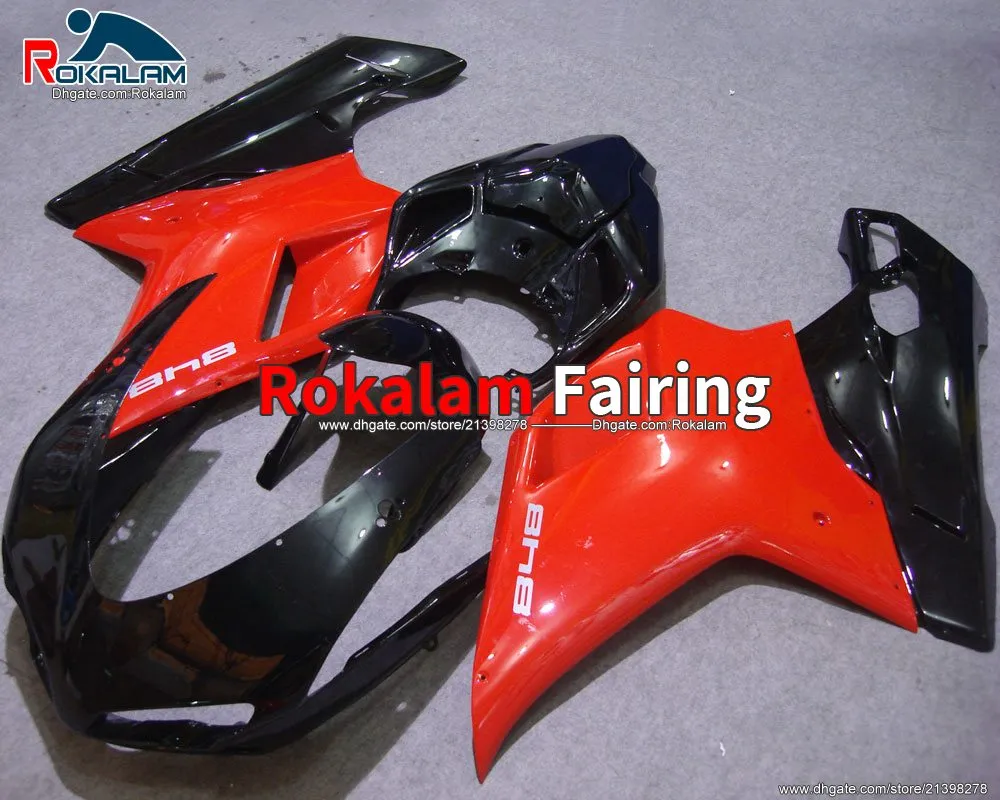 Ducati 848 1098 1098S 07 08 09 10 11 페어링 커버 848 1098 1198S 2007-2011 쉘 키트 (사출 성형)