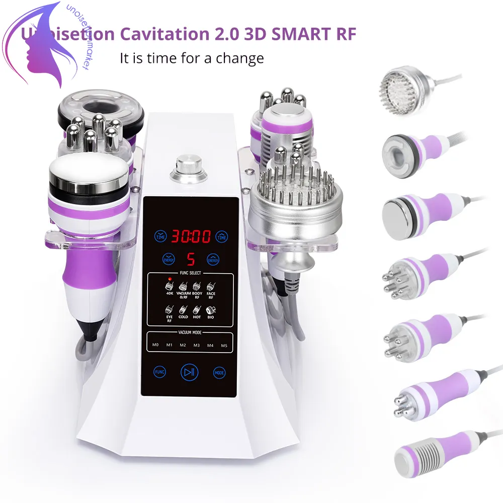 Popular Unoisetion Cavitation Slimming Machine 3D RF Vacuum 40K Ultrasonic Photon Micro Current Device