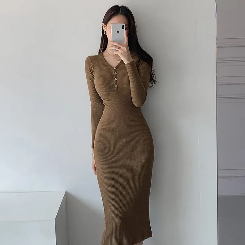 Brown Knitted Dress (1)
