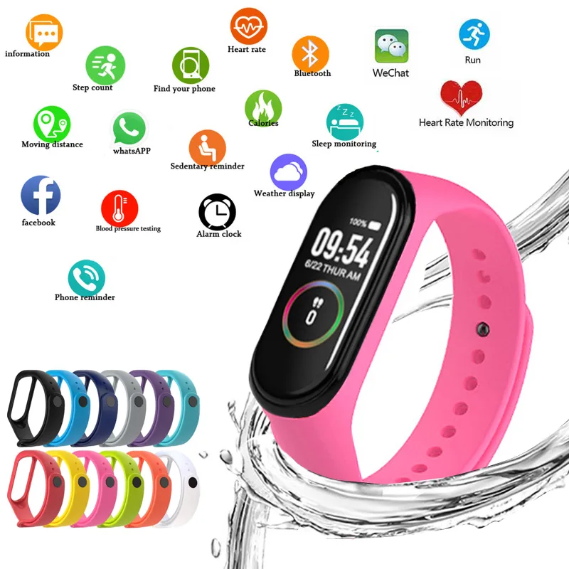 M4 Smart Watchs Sport Wristbands For Women LED Screen Fitness Traker Bluetooth Waterproof Lady Sports Brand digital watches