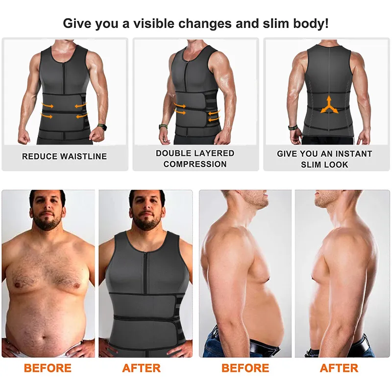 Women Sweat Sauna Vest Neoprene Waist Trainer Fat Burner Body Shaper Weight  Loss