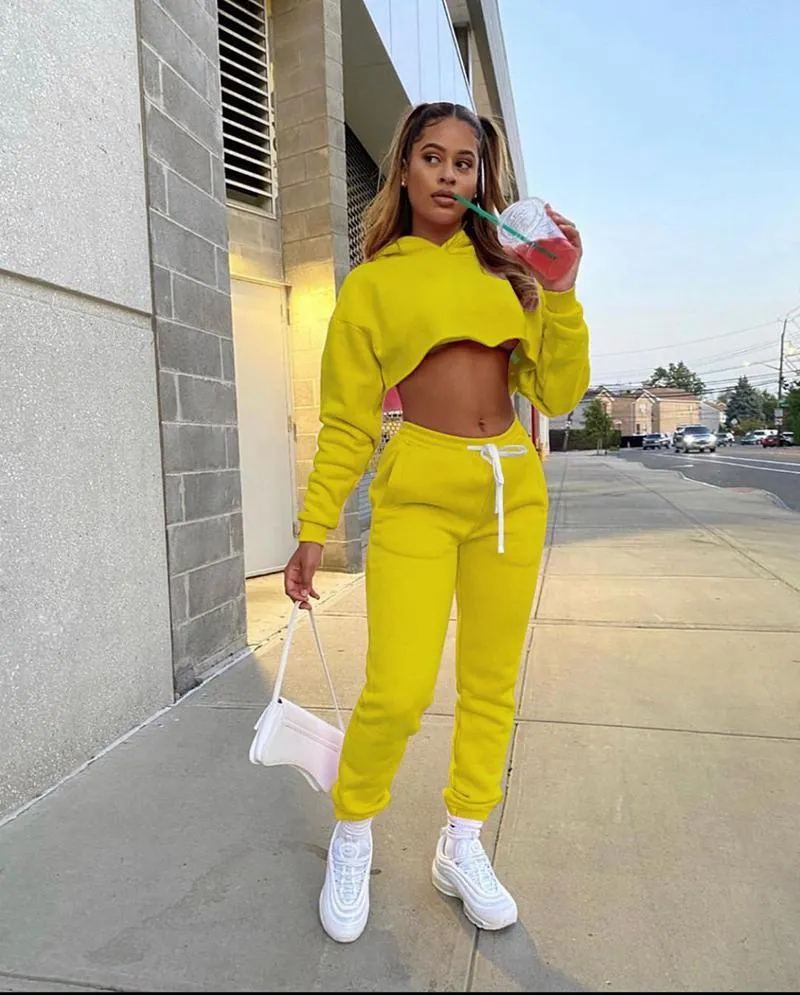 Sweat Suits For Womens 2 Piece Uni Clau Women's 2 Piece Tracksuit Set - Zip Up Crop Jacket & Bodycon Pant Outfit Zip Up Crop Jacket With Pants