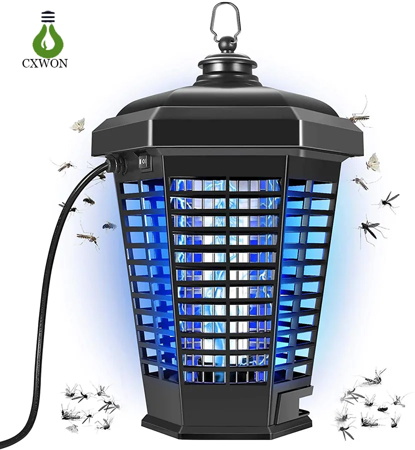 Elektroniczny Mosquito Killer Lampa 18 W 4200W Wodoodporna UV Fly Insect Repheller Indoor Outdoor Home Backyard Night Night Catch Moskitos Led Pułapki Light