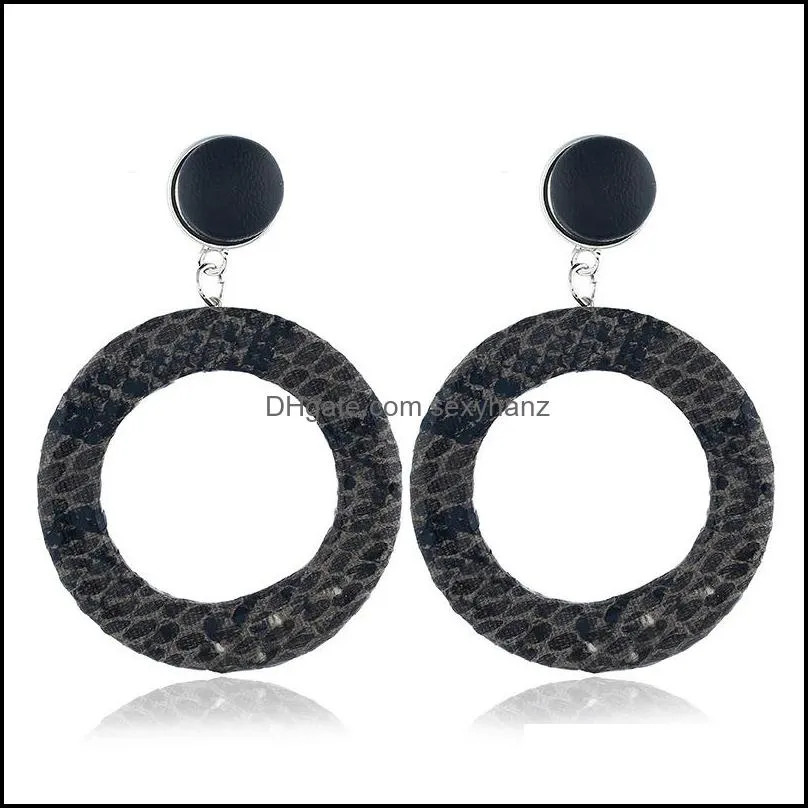 S1343 Hot Fashion Jewelry Snake Pattern Earrings Geometric Snake Earrings