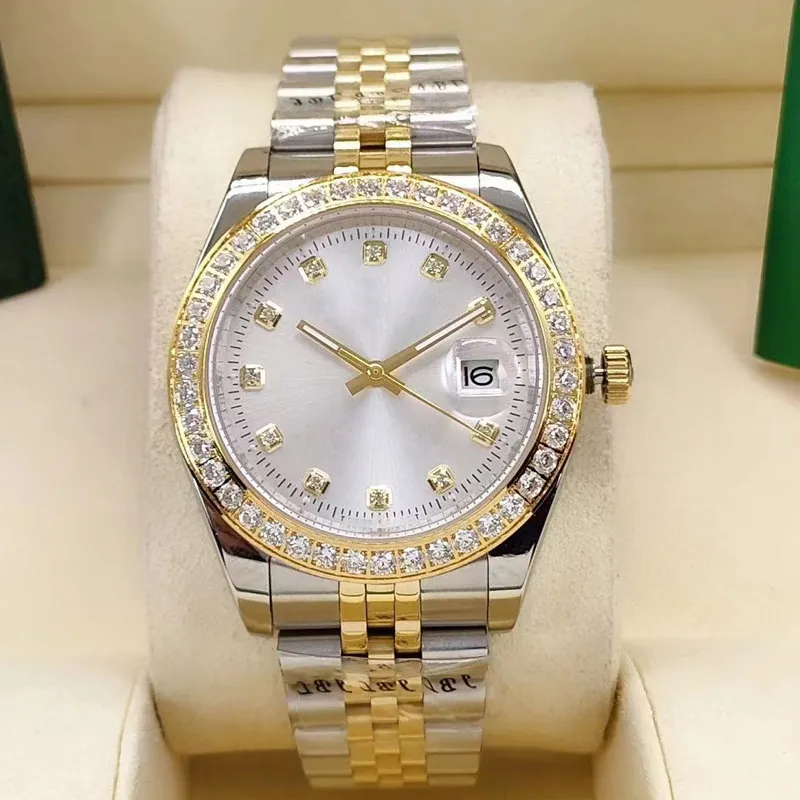 36mm 41mm orologio meccanico automatico di alta qualità da uomo e da donna con diamanti orologi fibbia pieghevole in acciaio inossidabile sport cinturino da polso impermeabile moda