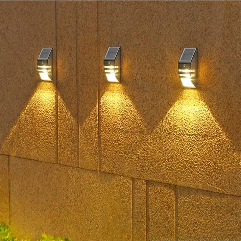 Outdoor Wall Lampy LED Solar Light Decoration Steer Street Sensor
