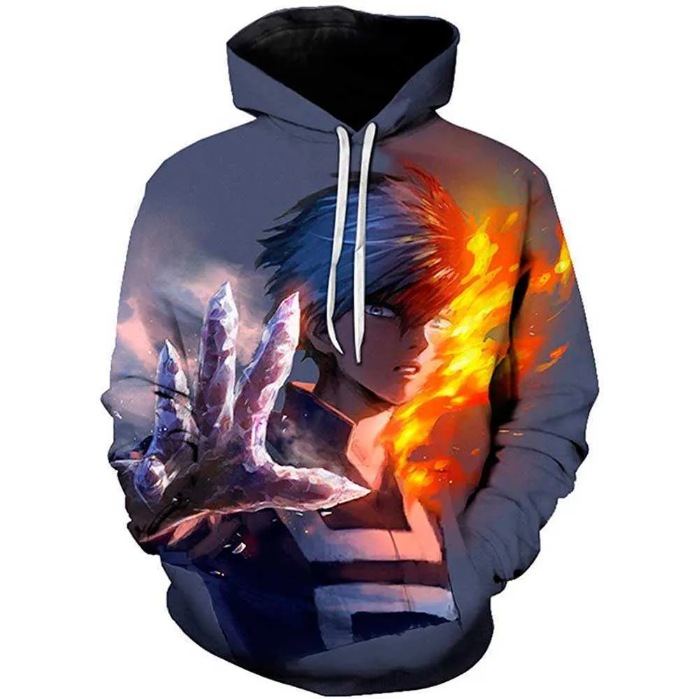 Anime Bakugou Katsuki Cosplay Kostüm My Hero Academia Hoodie Dünne Schuluniformen Sportswear Sweatshirt Unisex Streetwear Tops Y0804