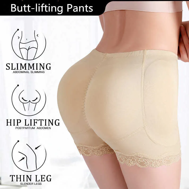 Butt Lifter Pants Women Fake Buttocks Plump Hips Large Size Body Shaping  Panties Lace Fake Ass With Pad Boxer Shapewear Shorts H1018 From Sihuai10,  $19.02