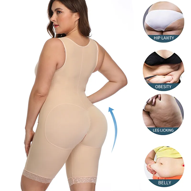 Ciało Shaper Kobiety Odchudzanie Shapewear Plus Rozmiar Pełna Talia Tummy Trainer Gorset Bezszwowy Litfter Butt Faja Moldeadora Spoiwo