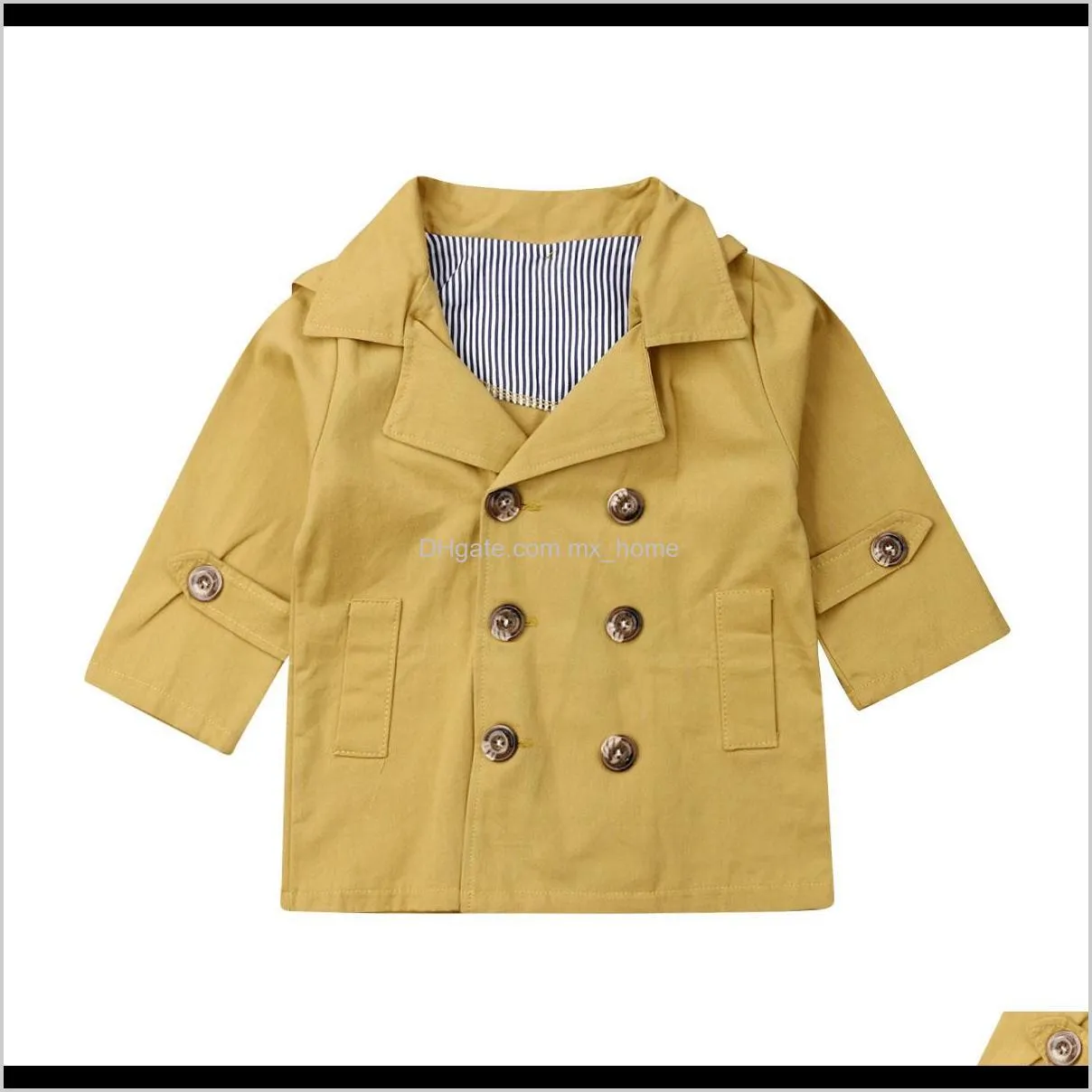 cute kids boy long sleeve fashion warm hooded wind coat trench coat 0-5 years