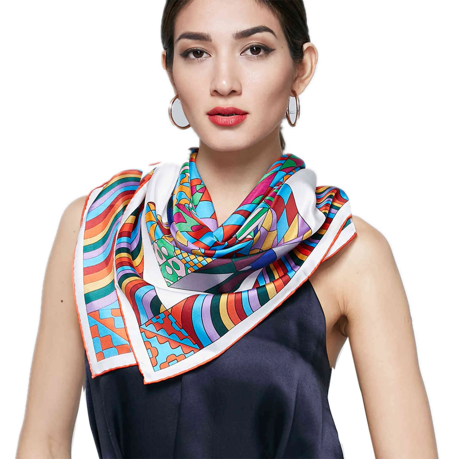 Gratis prov Hangzhou Factory Supply Silk Scarf Printing Servive Custom Digital Print 100% Silk Scarv Inget minimum