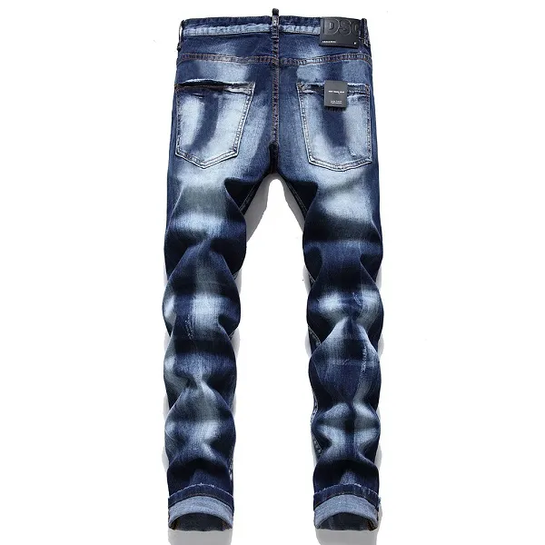 Marka sieci Włoch Jeans Najwyższej jakości mężczyźni Slim Denim spodnie Blue Pencil201o