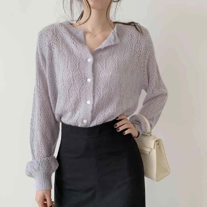 Women Satin Knitted Cardigan, V Neck, 3/4 Sleeve, Belt Closure