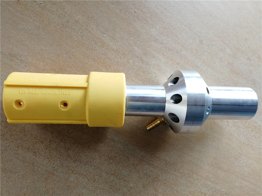 Sprey Tabancası için Su Indüksiyon Memesi Tozsuz Sandblaster Venturi Çizgili Bor / Tungsten Karbür Bir 40mm Bağlantılı Yüksek Basınçlı İpucu Blaster Kabine