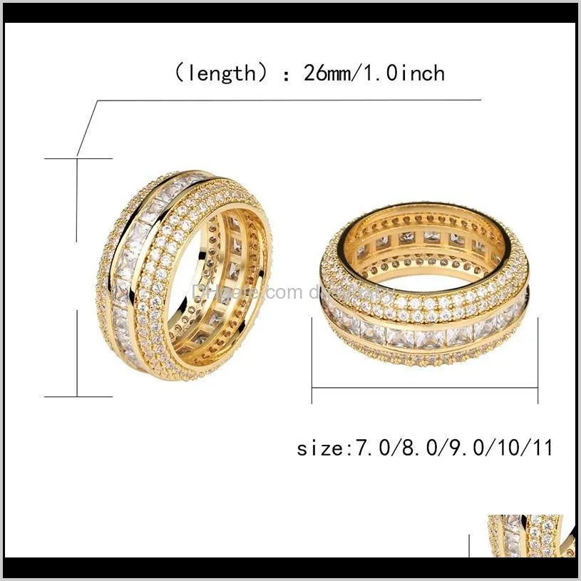 luxury designer jewelry mens rings wedding promise engagement iced out bling diamond ring for love hip hop jewlery gold silver fashion