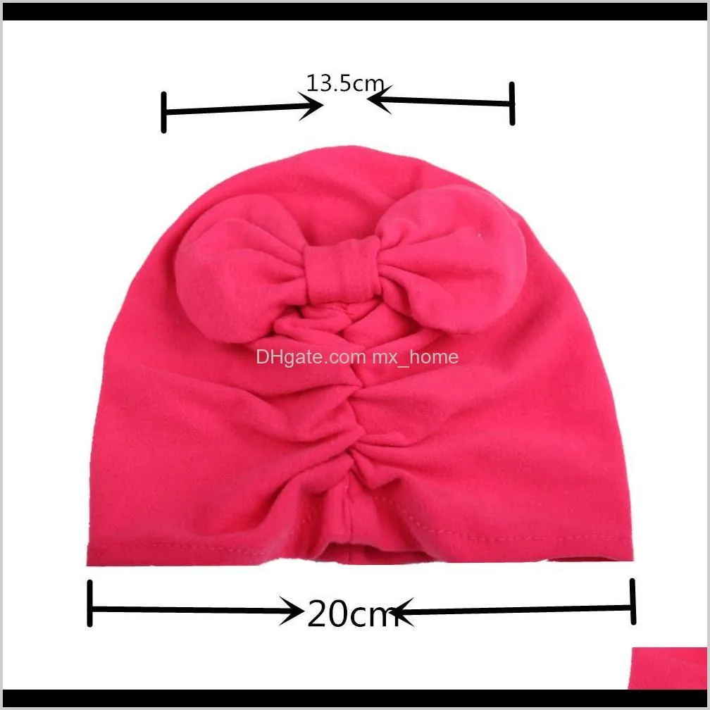fashion new bow pleated baby hat