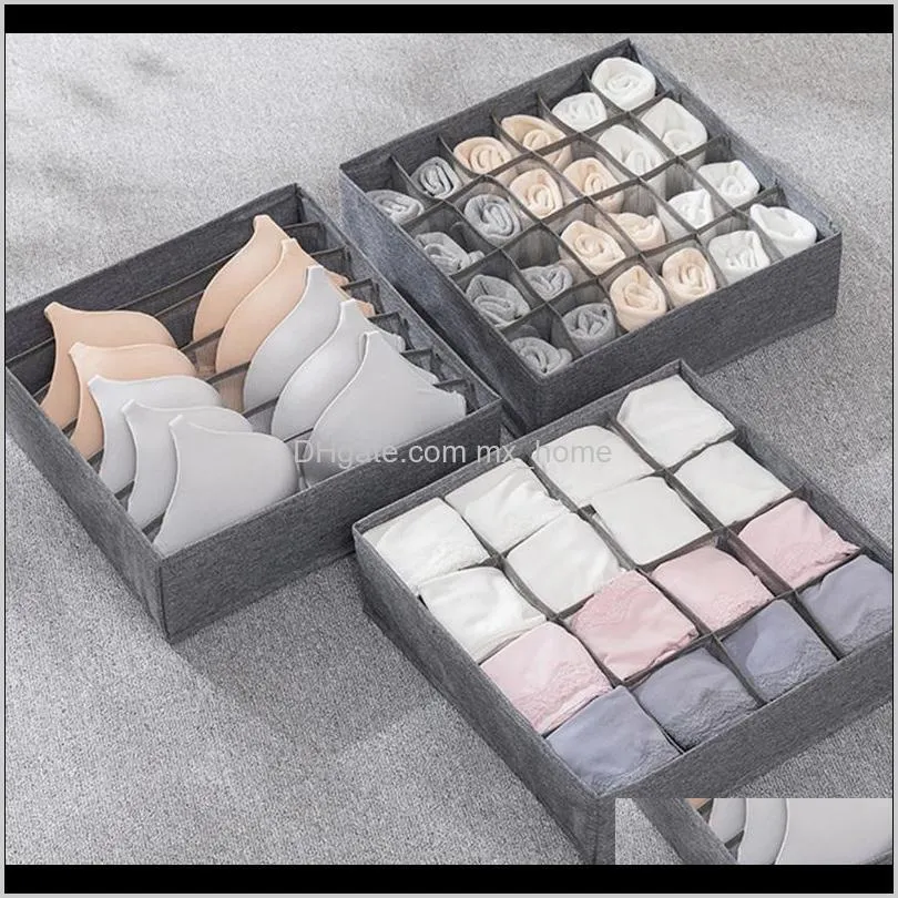 underwear storage drawer organizers durable non-woven fabric 3 set collapsible closet cabinet tier box compartment drawers