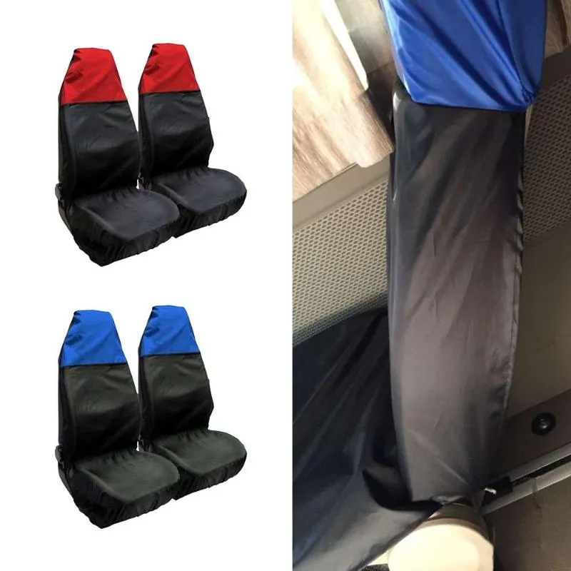 Автомобильные сиденья покрывают 2pcs Универсальные водонепроницаемые передние защитные комплекты