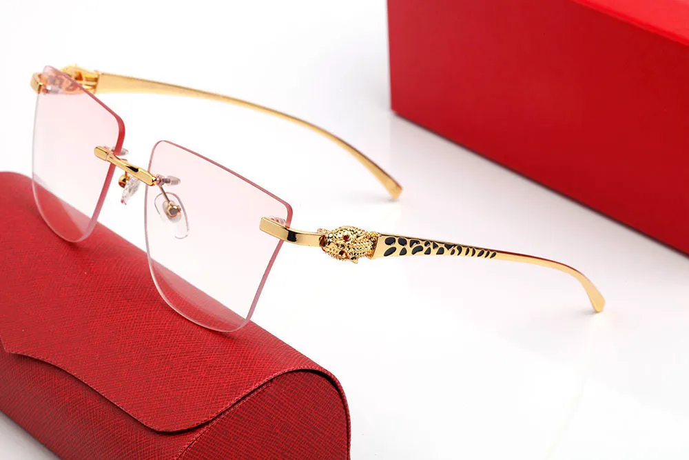 2021 Klassieke Mode Zonnebril Kat Eye Mannen en Vrouwen Blauw Groen Roze Prachtige Cheetah Logo Bril Zilver Goud Metalen Frame Modern Design Change Style Matching Doos