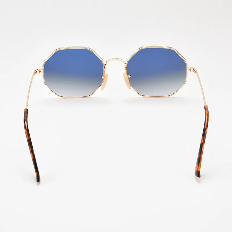 Sunglasses Gradient Polarized Women Hexagon Alloy Frame  display picture 2