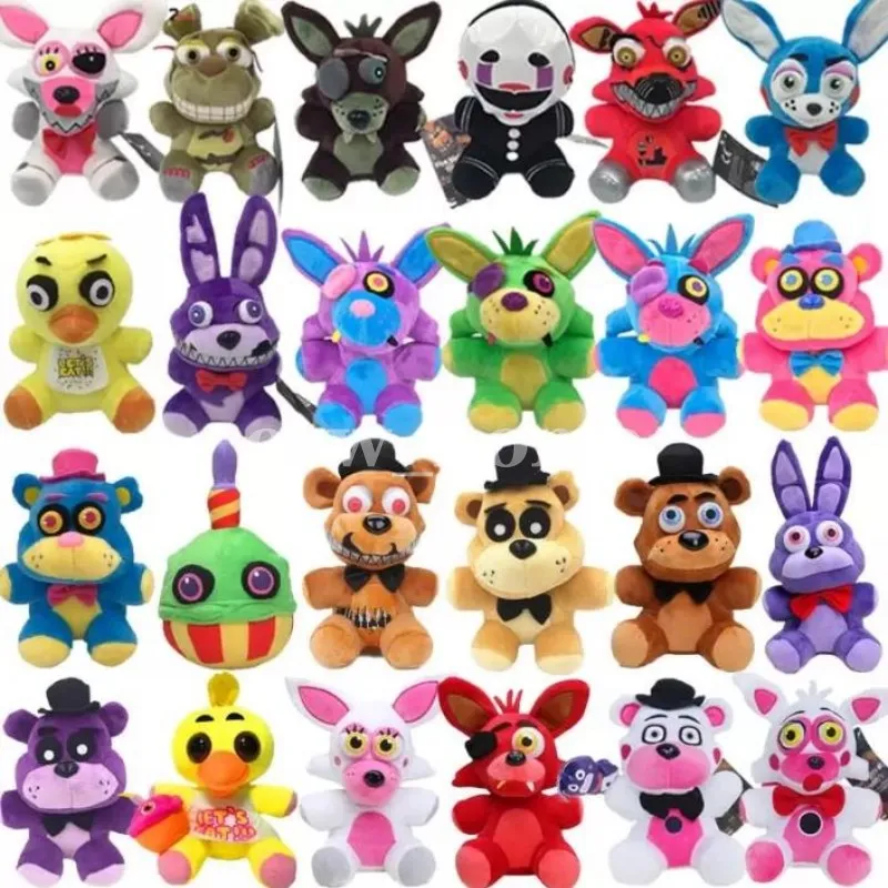 Przyjęcie fnaf pluszowe zabawki bonnie chica cupcake foxy złota fazbear koszmar siostra lokalizacja dzieci