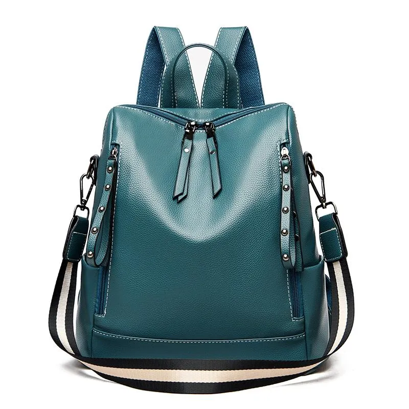 Backpack Women Designer High Quality Leather Bag Fashion School Bags Large Capacity Travel Backpacks Mochila Sac A Dos