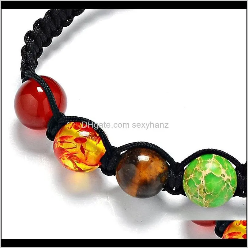 7 yoga chakra bracelet healing balance natural stone regalite bracelets bangle cuff jewelry women bracelets 162111