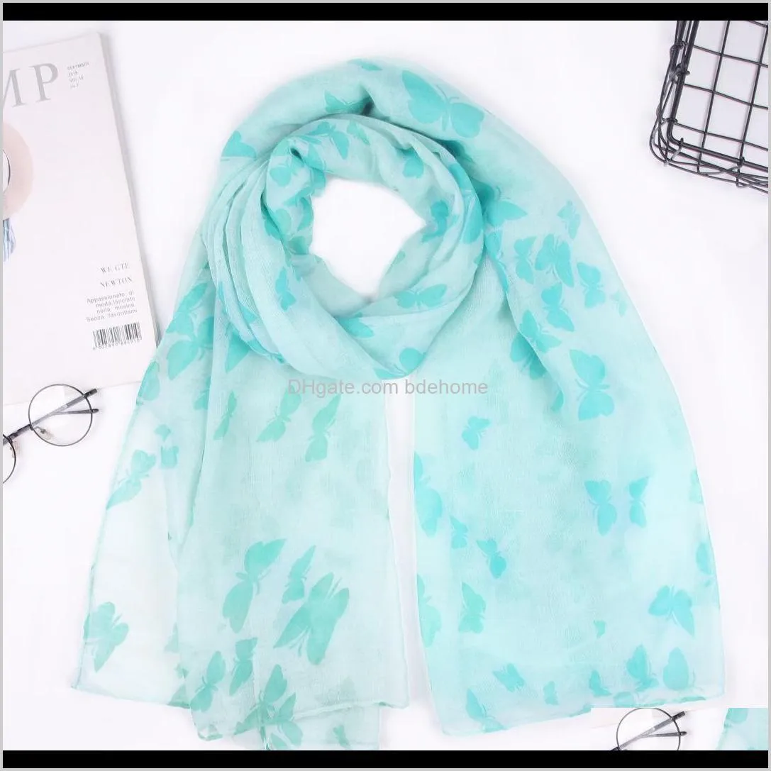 new style scarf european and american butterfly print scarf cheap scarf ladies ly058